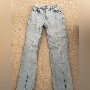Abercrombie & Fitch The 90s Straight Ultra High Rise Jeans With Slit